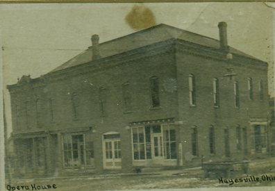 Hayesville Opera House postcard 1886.